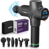 YURDA Professionele massage gun 30 standen - Massage apparaat - 6 Opzetstukken - Zwart