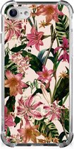 Telefoon Hoesje iPhone SE 2022/2020 | iPhone 8/7 Leuk Hoesje met transparante rand Bloemen