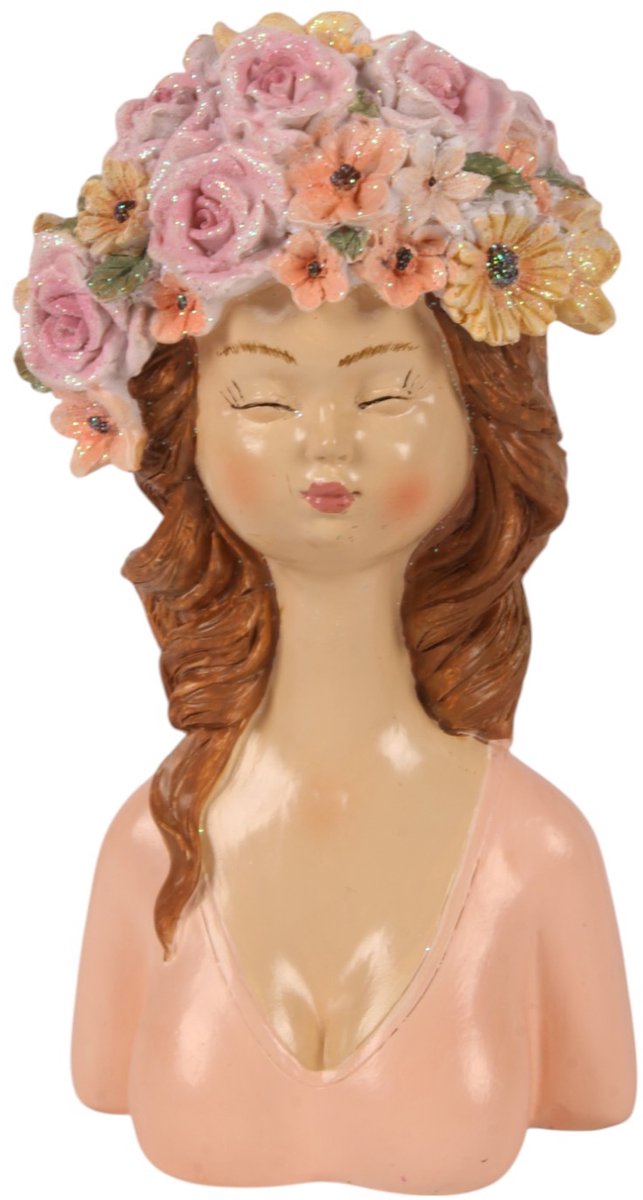Baroque - Decoratief beeld of figuur - Dame resin 15 cm - 14x8x5 - Polyresin