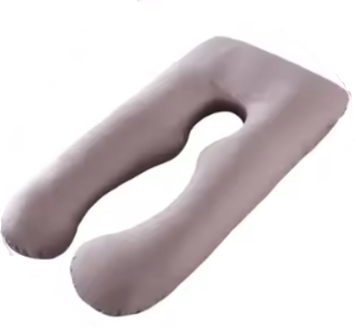 Goedkoopste RM Store® - Zwangerschapskussen - Zijslaapkussen - Lichaamsondersteuning - Rugkussen - Comfortkussen - U-Vormig - Polyester - Katoen - Grijs - 70x130cm (LxB
