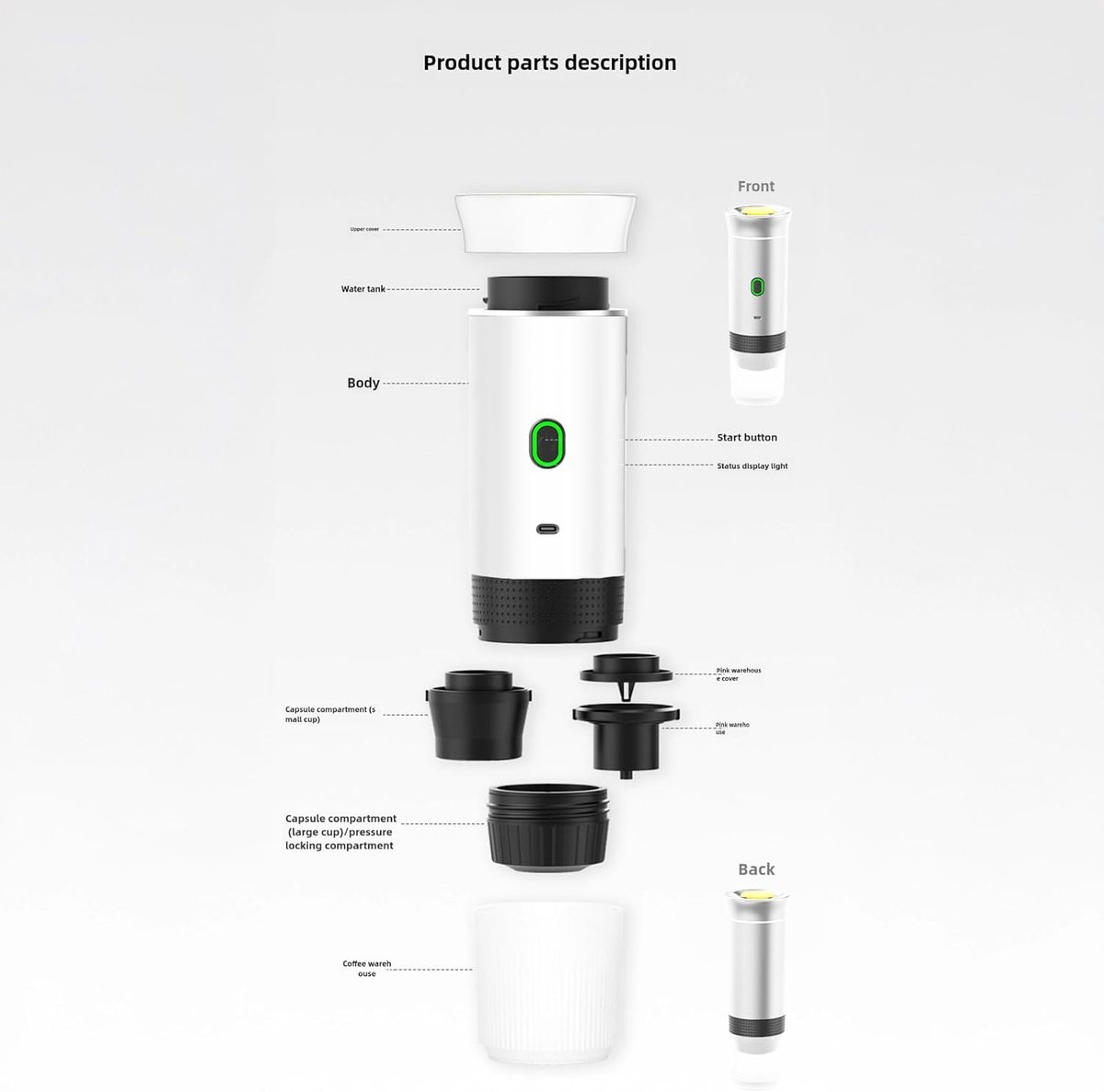 Koffiezetapparaat voor Auto 12V - Draagbare Koffiemachine met A