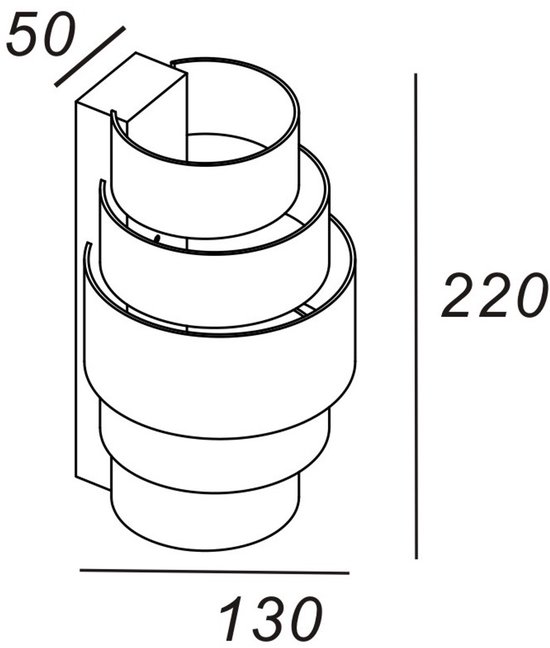 Applique Artdelight Rolls - bronze doré - 2 x raccord G9