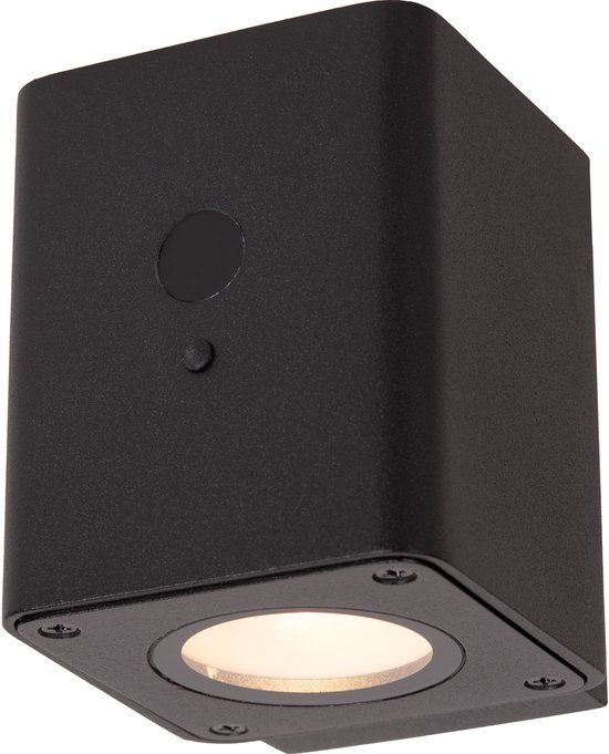 Lucide RAMIN - Wandlamp - Zonne-energie - LED Dimbaar - 1 × 1W 2700K/3000K - IP54 - Beweging & dag/nacht sensor - Zwart