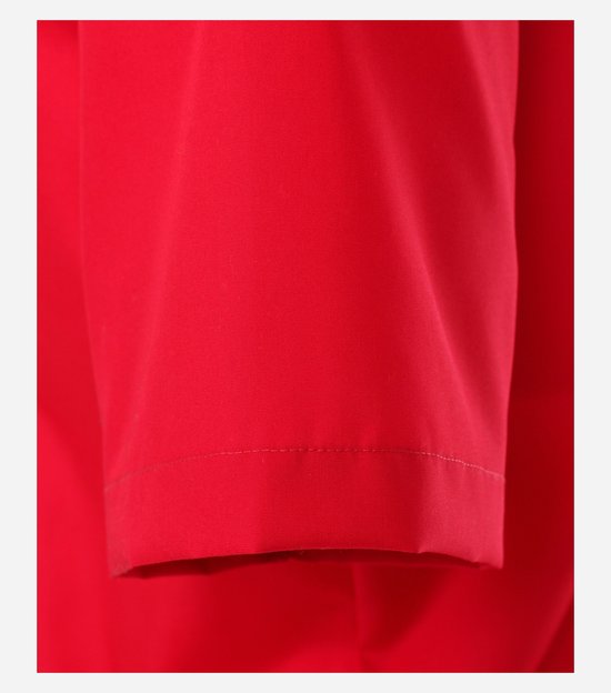 Chemise VENTI modern fit - manches courtes - popeline - rouge - Repassage facile - Taille col : 43