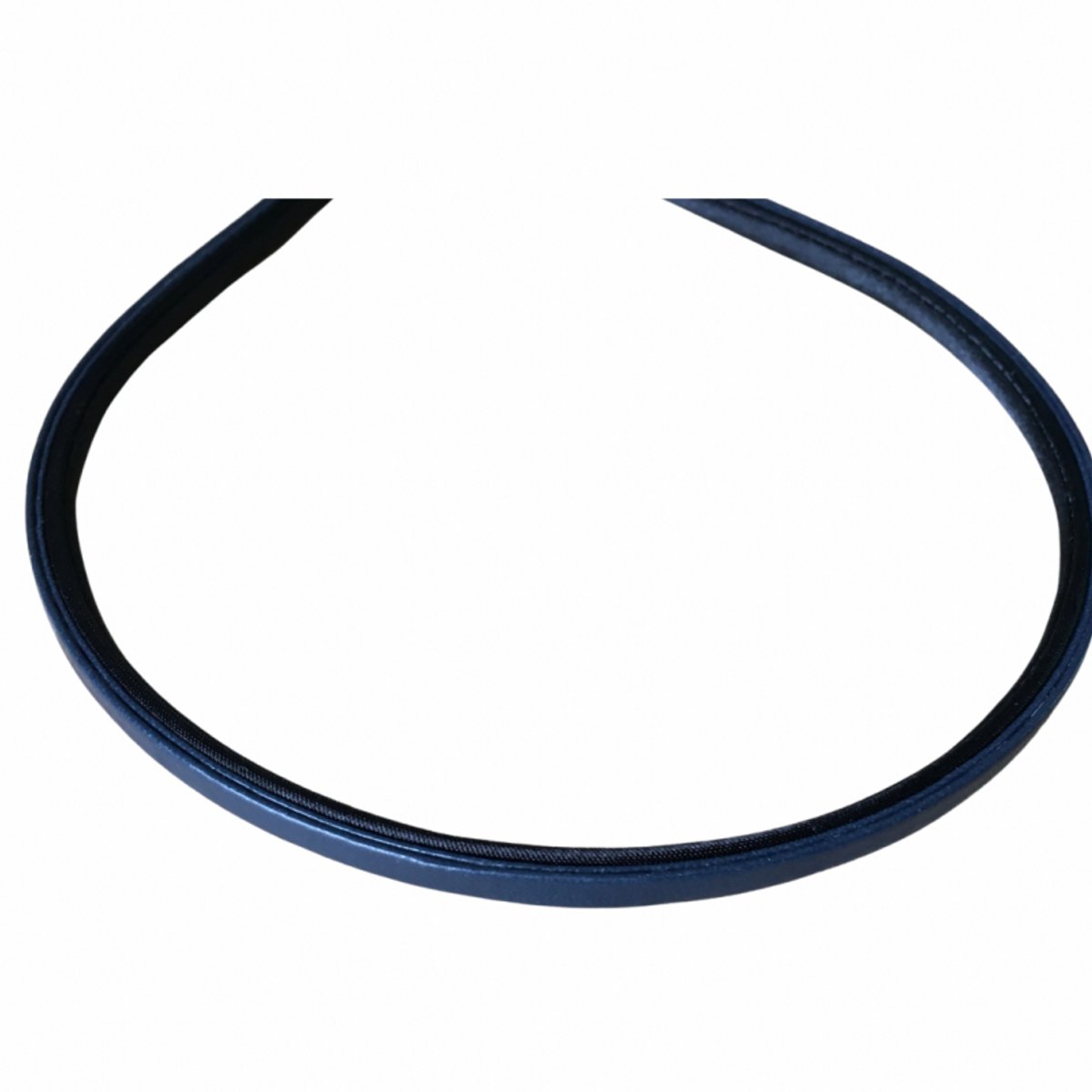 Haarband- blauw leer 4.5 mm - Charme Bijoux