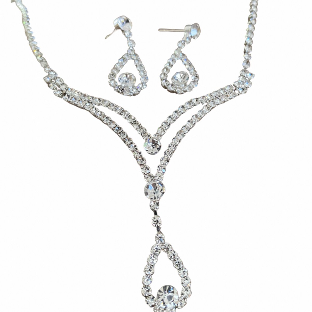 Sieradenset-Jorna-Trouwen-Zilverkleur - Trouwen-Charme Bijoux