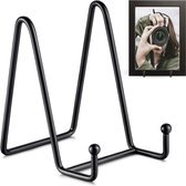 Bordenstandaard - Fotolijstje standaard - 18.5x10.5 cm (10 inch) - Houder - Sierborden - Zwart - Display - Boeken - Hanger - Rek - Keukenkast