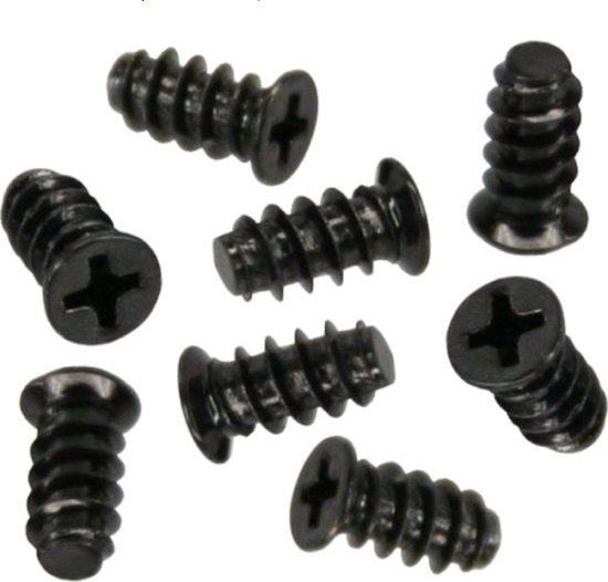 24x Stof Rooster Schroeven – Zwart