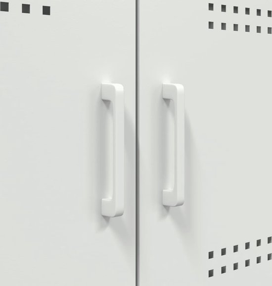 Meubles TV vidaXL 2 pièces 68 x 39 x 50,5 cm Acier Blanc