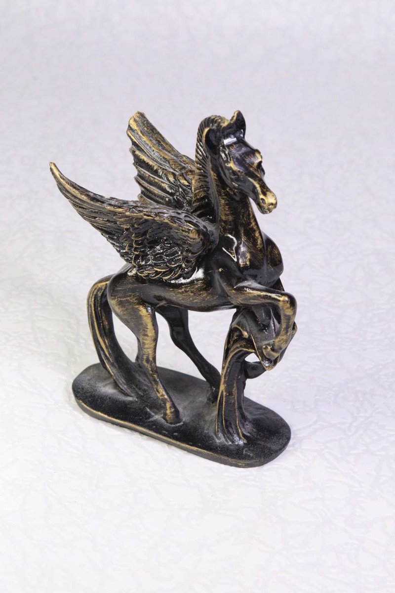 Decoratieve beeldje - paard - zwartgoud