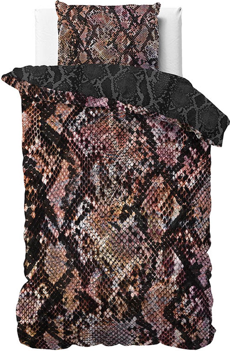 Dekbed-Discounter - Manilla Dekbedovertrek 140 x 200/220 cm - Verkoelend Katoen-Satijn - Korte instopstrook - Wassen op 30 graden - Inclusief 1 kussensloop - Germaine
