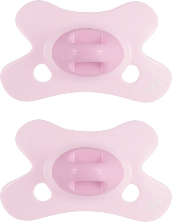Difrax Dental Fopspeen - 0 tot 6 Maanden - Lichtroze
