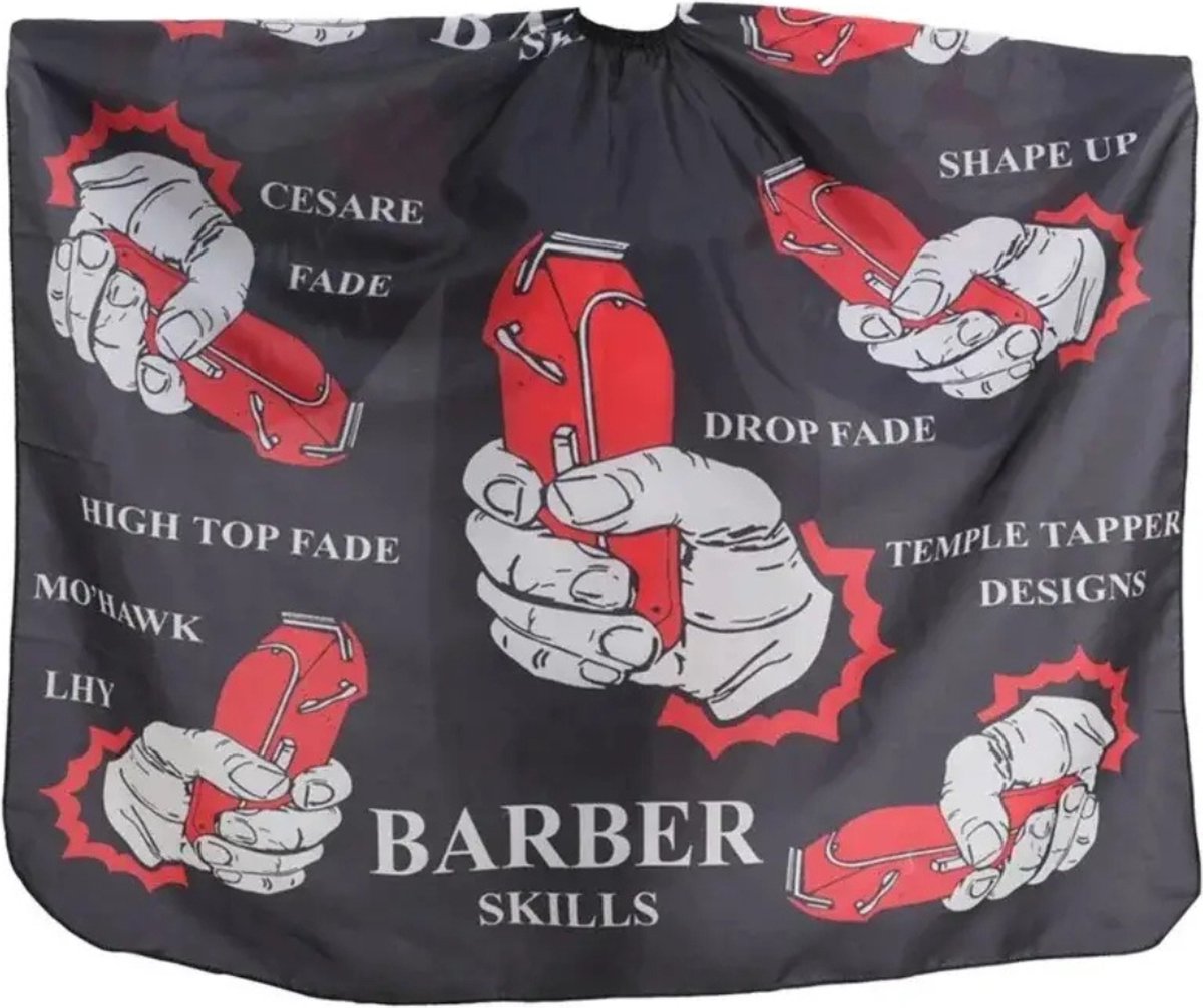 Nivard Baardschort - Beard Bib - Scheerschort - Baard Cape - Kappersmantel - Kapmantel - Tondeuse