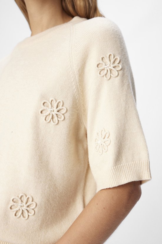 Object Objlaney Rubin Ss Pullover E Div Pulls et Gilets Femme - Pull - Sweat à capuche - Cardigan - Beige - Taille XL