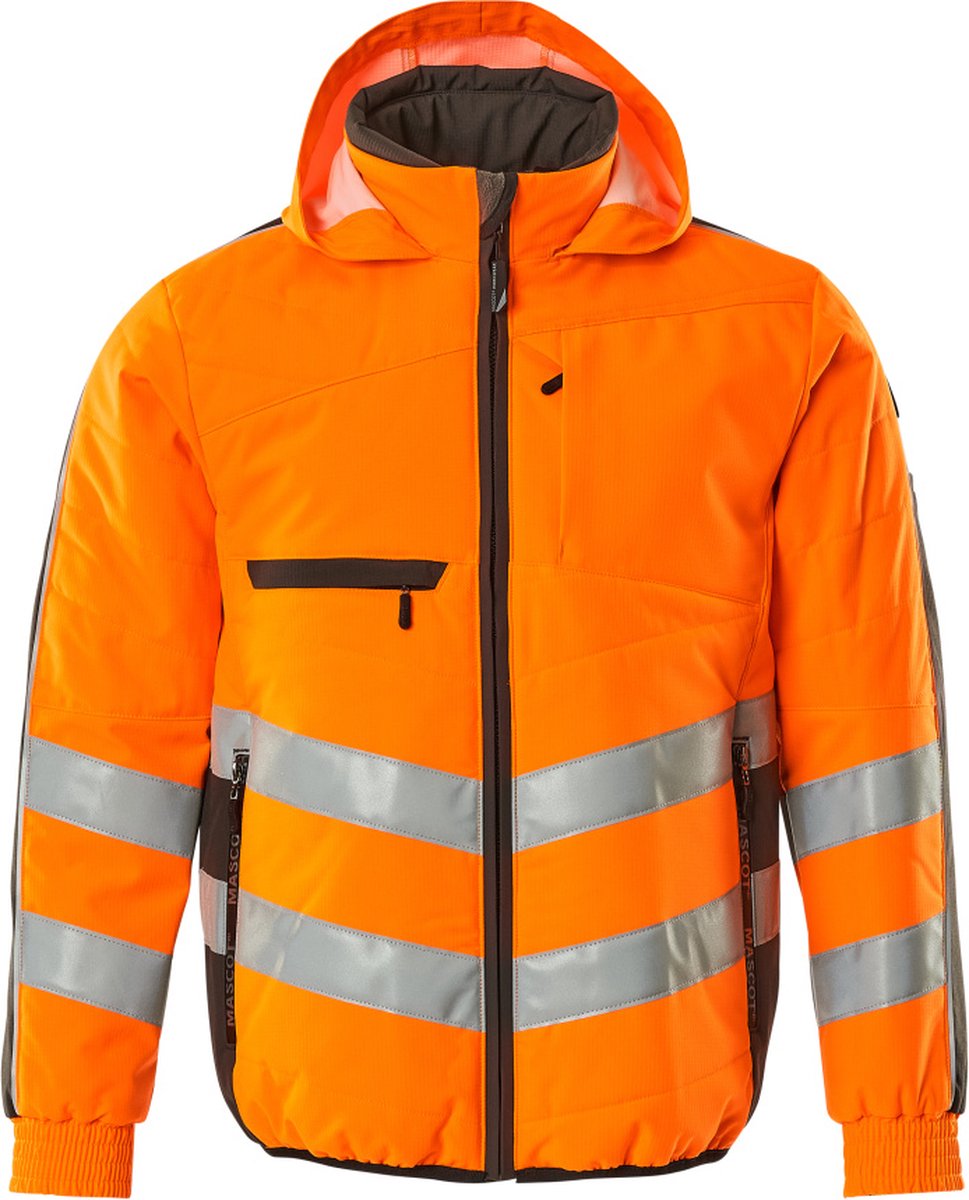 Mascot Safe Supreme Jas 15515-249 hi-vis /donkerantraciet Oranje