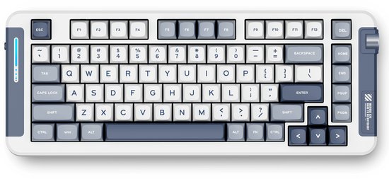 MCHOSE X75 - Draadloos Mechanisch Gaming - Toetsenbord - QWERTY - RGB ANSI (ENG) - Marineblauw