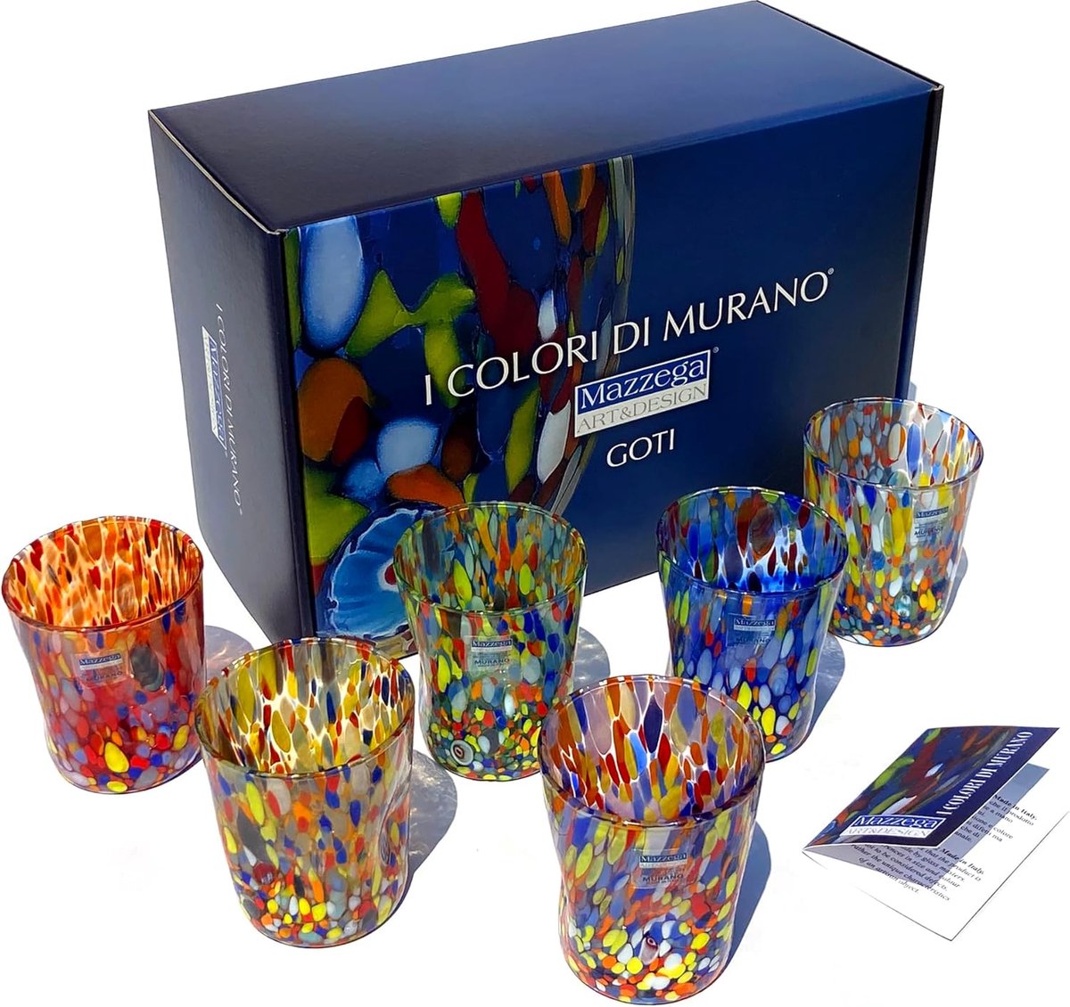 Mazzega Art & Design Tumblerglazen set mix 6 gift box