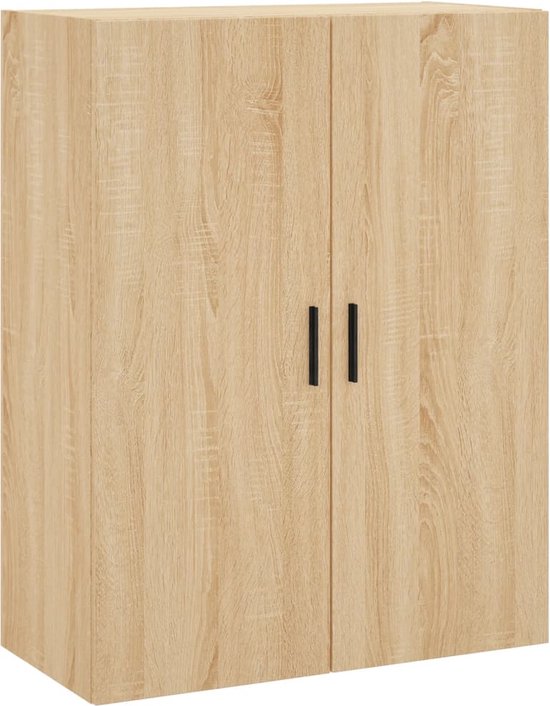 vidaXL Wandkast 69,5x34x90 cm bewerkt hout zwart