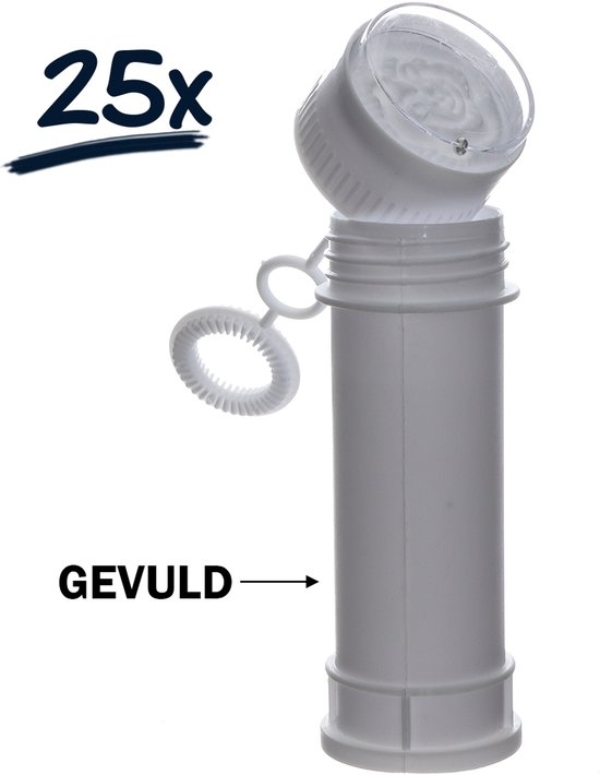 25x (gevulde) bellenblazers wit bellenblaas uitdeelcadeau geschenk huwelijk communie feest