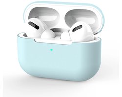AirPods Hoesje geschikt voor Apple AirPods 4 – Babyblauw - Siliconen Beschermende Case