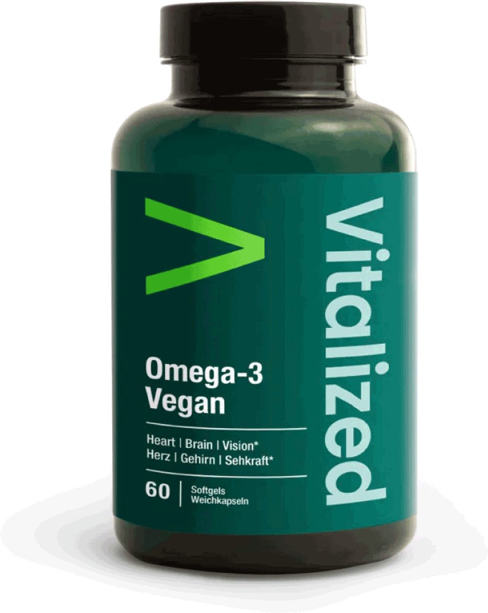 Beste Algenolie 2026 Vitalized Omega-3 Vegan – 60 softgels