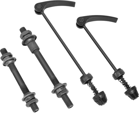 Qkurt Snelspannerset – 1 Paar Holle Assen Voor Voor- En Achterwiel, Geschikt Voor Racefietsen, MTB, BMX En 20-28 Inch
