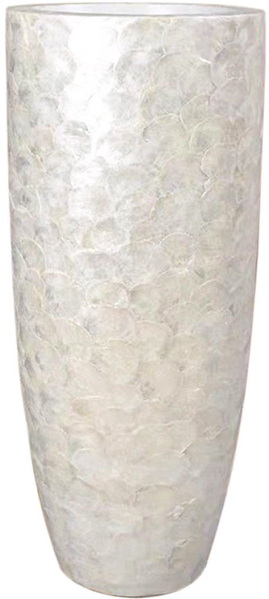 Deco-Trendz Luxe Schelpenvaas - Wit - Elegant Design - 90cm