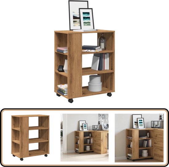 Opbergkast 3 pcs Zwart Eiken 30 x 42,5 x 225 cm