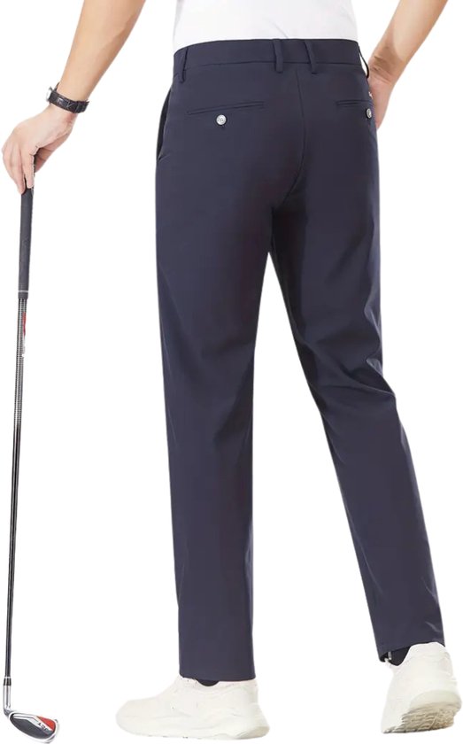 Nivard Golfbroek Heren - Golfkleding - Golfen - Golf Accessoires - Nette Pantalon - Blauw XXXXL - Maat 58 — afbeelding 3