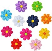 14x Strijk Embleem Zonnebloem - Versiering Voor Kleding - Kleding Patchs - Voor op kleding - Strijk Embleem - Zonnebloem Patches - Bloem Patch - Stof en strijkapplicatie - Geborduurd - Kleding - Badges