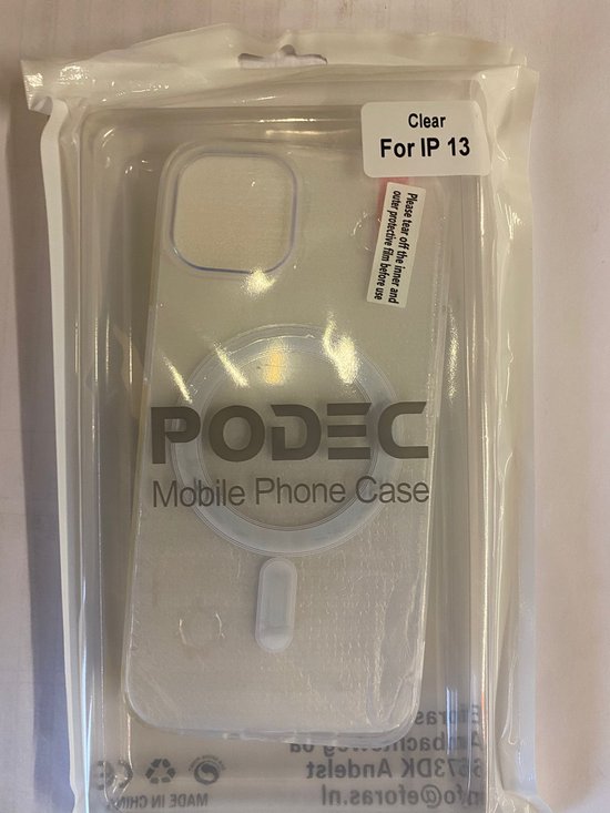 Coque iPhone 13 Magsafe Transparente - Bundle avec 3x Protecteur d'écran + 3x Protecteur d'appareil photo - Magnétique avec Ring Transparent - Coque de téléphone Magsafe Case - Transparente