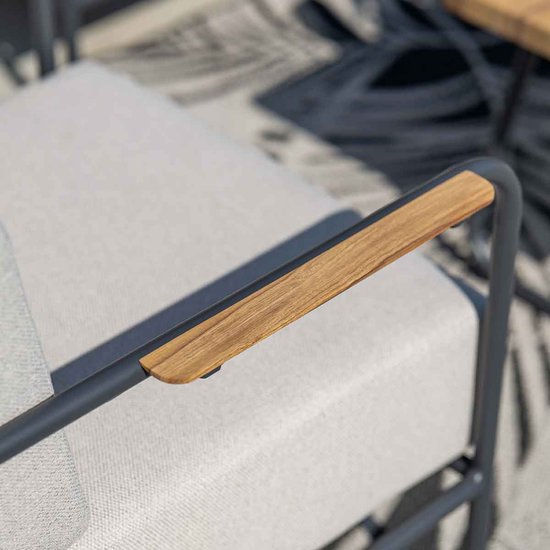 Ensemble de salon Garden Impressions Lisboa - 4 pièces - noir carbone - sable du désert - aspect teak