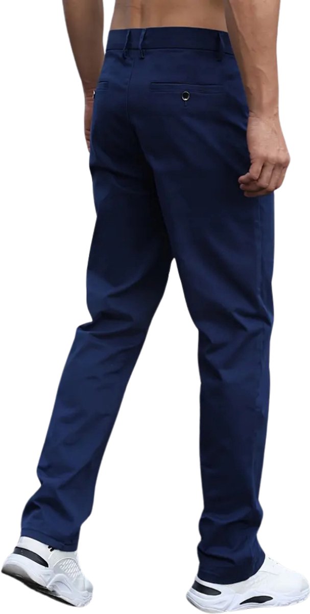 Nivard Golfbroek Heren - Golfkleding - Golfen - Golf Accessoires - Nette Pantalon - Marineblauw XXS - Maat 42 van Merkloos — afbeelding 4