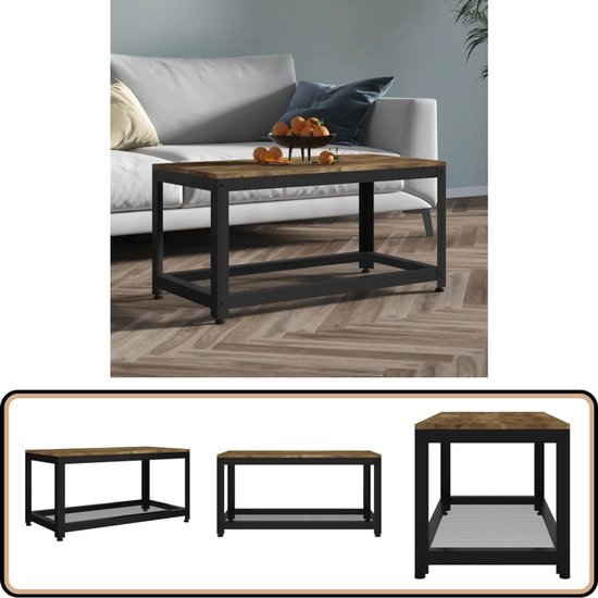Vierkante Salontafel Dallas Bruin Mangohout 80 cm l Starfurn l Chique - Houten Meubel Outlet