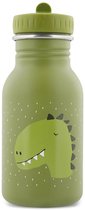 Trixie Gourde - Mr. Dino - Gourde en acier inoxydable pour enfants - 350ml - Bouteille anti-fuite - Verte
