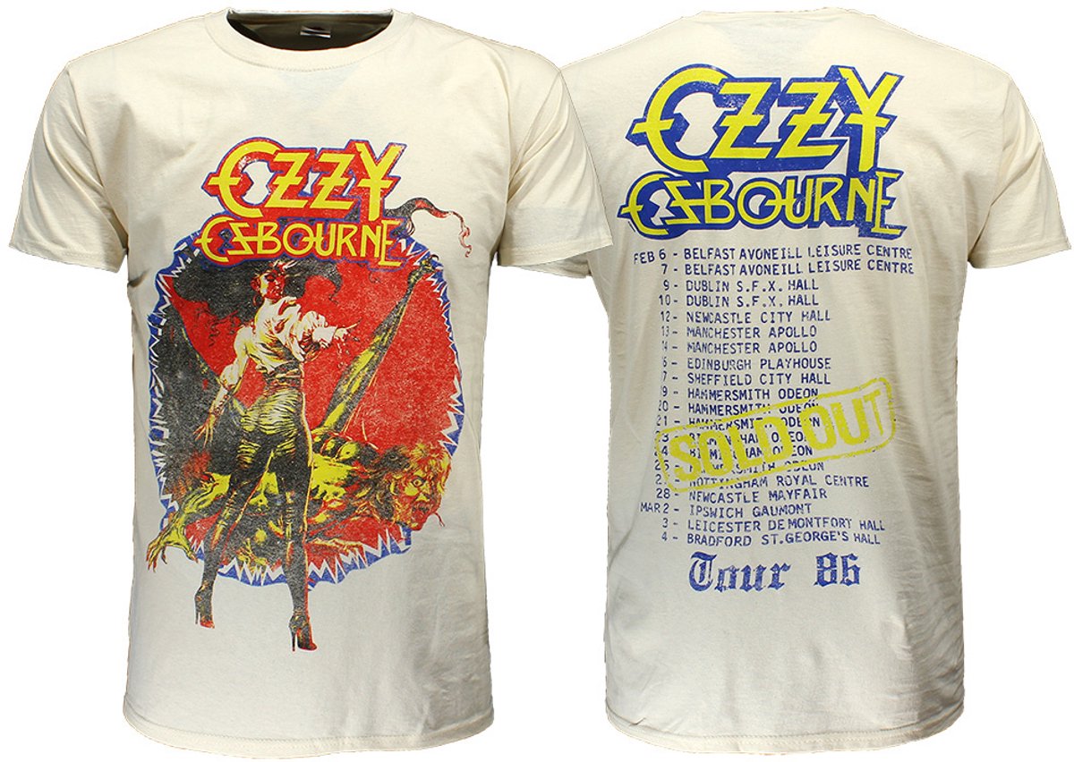 Ozzy Osbourne The Ultimate Sin Tour 1986 T-Shirt - Officiële Merchandise - M