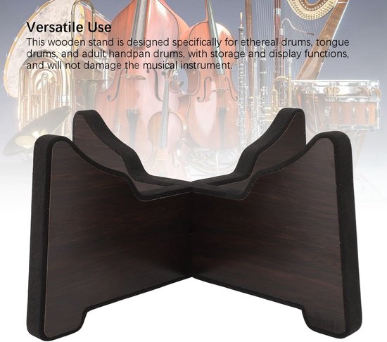 Tongue drum holder, hand pan stand, tongue drum holder, tongue drum stand, etheric drum stand, wood, non-slip tongue drum, flip stand for steel tongue drum, hand pandrum