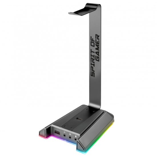 Spirit of Gamer Virtual Sentinel 7.1 Headset Standaard - Koptelefoon Houder - RGB Verlichting - USB Hub - 7.1 Virtueel Surround - Universele Aansluiting