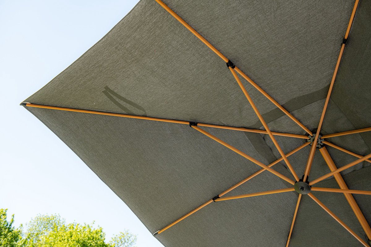 Garden Impressions Hawaii Big Pole II zweefparasol 350x350 teak/royal anthracite – foto 8