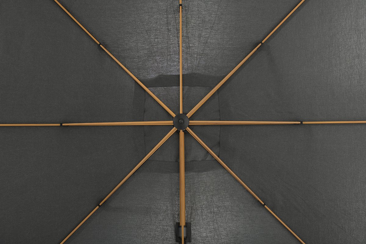 Garden Impressions Hawaii Big Pole II zweefparasol 350x350 teak/royal anthracite – foto 7