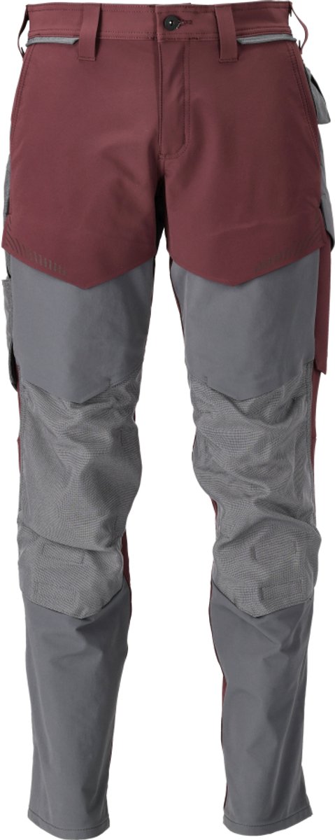 Mascot Customized Broek met kniezakken 22379-311 - bordeaux/steengrijs - C48 - 76