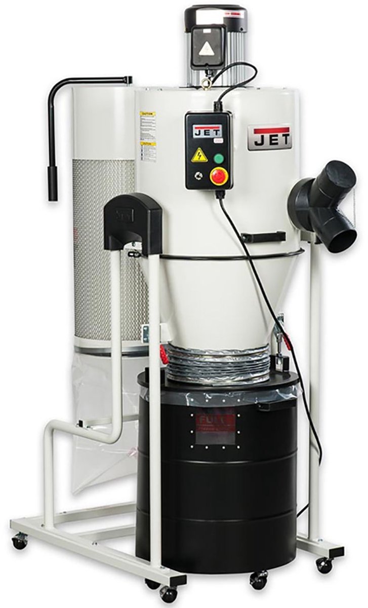 Cyclone afzuiginstallatie hout 2159 m³/h 1,5 kW 2 Pk 230V Jet JCDC-20-M