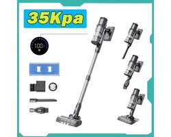 Dweilen Snoerloze Stofzuiger - Snoerloze Stofzuiger - Stofzuiger - Stofzuiger draadloos - 5-traps Filtratiesysteem - 400W Borstelloze Motor - 0.65L Stofbak - 35Kpa Zuigkracht - 2000mAh Batterij