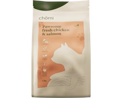 Chomi Pets - Kitten Droogvoer - 1,5 KG - Kip Zalm - Kitten brokken - Met Natuurlijke Ingrediënten - Voor een Gezonde Vacht - Kitten voeding