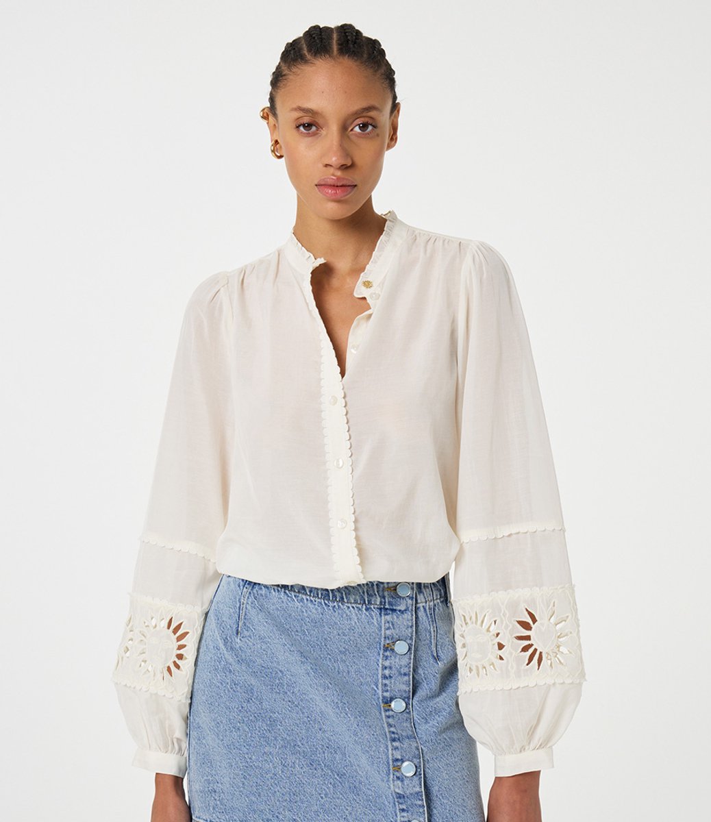 Fabienne Chapot Joplin Blouse Dames - Jurken - Creme - Maat 34