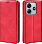 Étui Bookcase de Luxe MobyDefend Xiaomi Redmi Note 14 5G (fermeture magnétique) - Rouge - Étui pour téléphone portable - Étui pour téléphone compatible avec : Xiaomi Redmi Note 14 5G