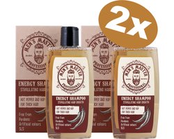 Men's Master Energy Shampoo Mannen Voordeelverpakking – Stimuleert Haargroei & Vermindert Haarverlies – 2 x 260ml