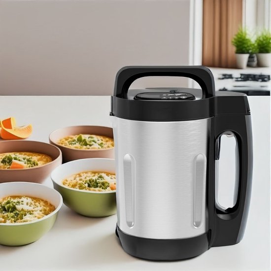 ApexArte® Soepmaker - Blender - Sojamelk Maker - Zwart en Grijs van ApexArte — afbeelding 5