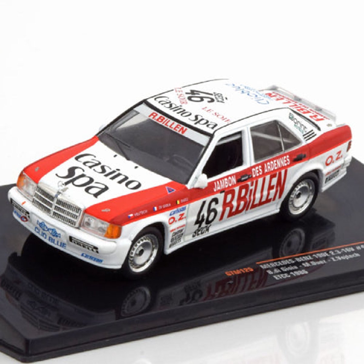 Mercedes-Benz AMG 190E #46 (Wit) (10 cm) 1/43 IXO Models - Modelauto - Schaalmodel - Miniatuurauto