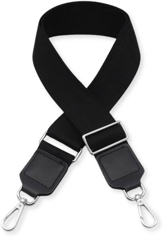 Sangle De Sac Réglable Noire Avec Mousqueton - Remplacement Bandoulière - 3.8 Cm